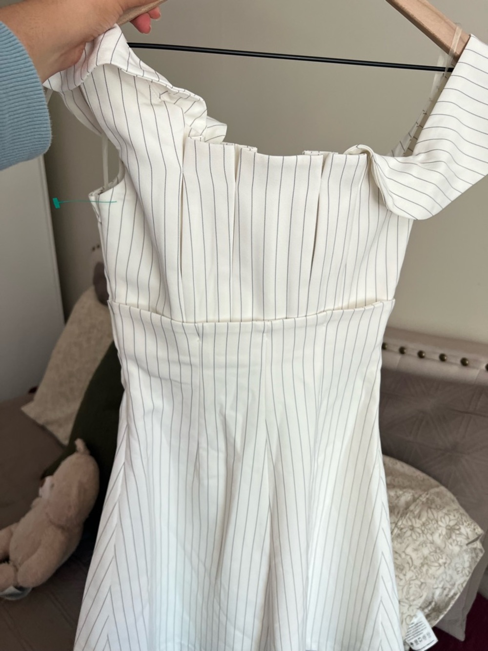 ELLIAT STRIPPED FRONT TIE MINI DRESS ✨ - Picture 5 of 5